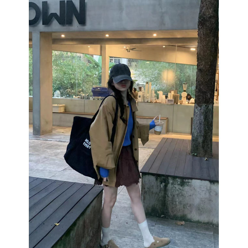 2025 Autumn/Winter Simple Letter Denim Canvas Tote Bag - Korean Style Casual Versatile Shoulder Bag for Commuters 2025 Autumn/Winter Simple Letter Denim Canvas Tote Bag - Korean Style Casual Versatile Shoulder Bag for Commuters