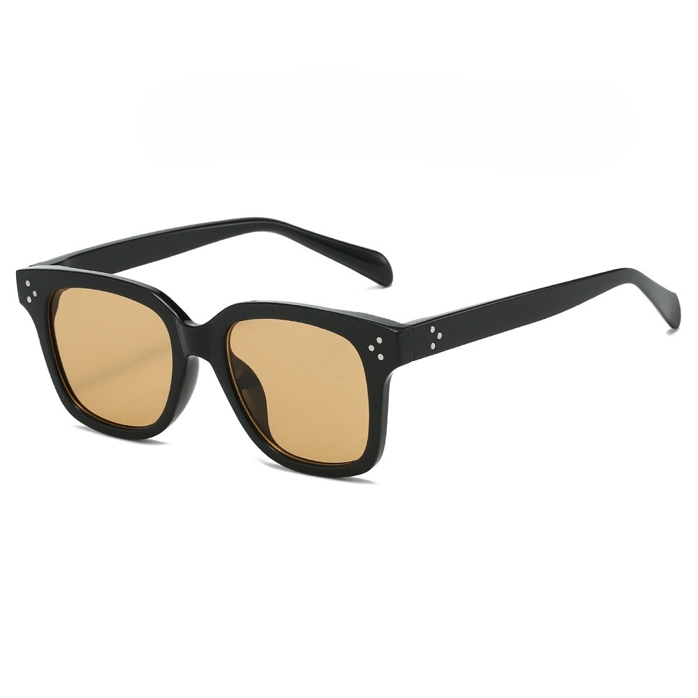 2025 Black Square Frame Sunglasses for Women, Slimming Design for Round Faces, High-End Feel, UV Protection, Street Style Fashion 2025 Black Square Frame Sunglasses for Women, Slimming Design for Round Faces, High-End Feel, UV Protection, Street Style Fashion