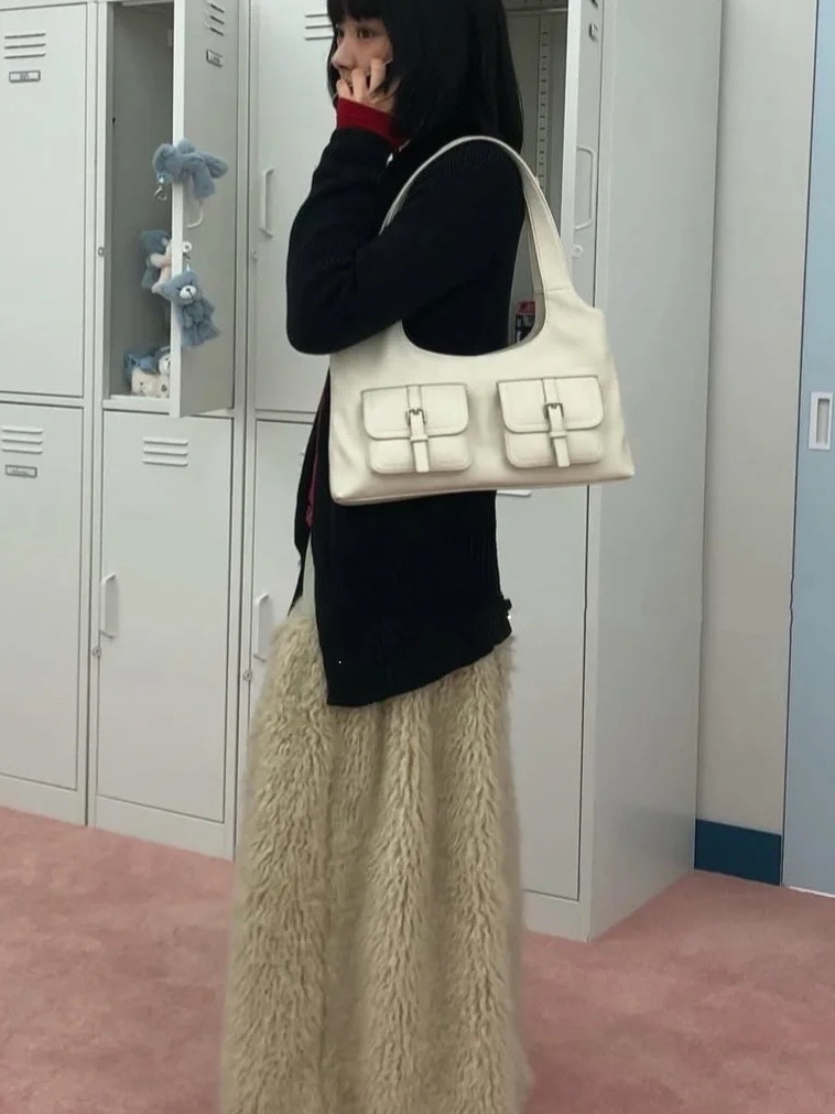 2025 Korean Style Versatile Shoulder Crossbody Tote Bag with Pocket - Fashionable Commuter Handbag for Women 2025 Korean Style Versatile Shoulder Crossbody Tote Bag with Pocket - Fashionable Commuter Handbag for Women