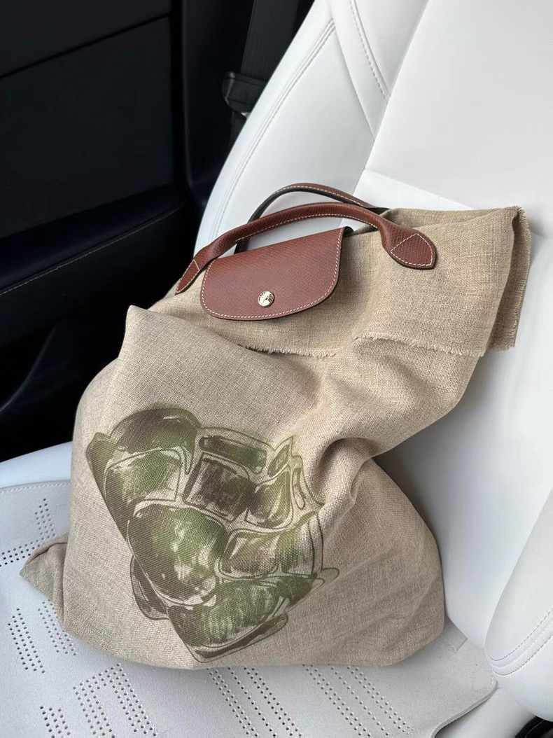 2025 Large Capacity Graffiti Linen Canvas Shoulder Tote Bag for Women - Trendy Shopping Handbag