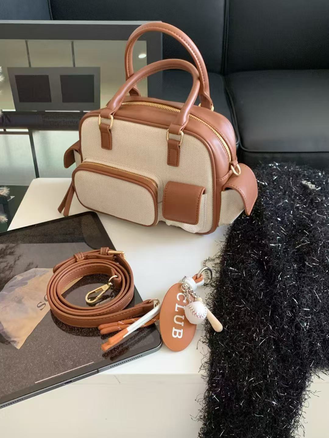 2025 New Style Multi-Pocket Baseball Handbag for Women - Versatile Boston Bag for Everyday Fashion 2025 New Style Multi-Pocket Baseball Handbag for Women - Versatile Boston Bag for Everyday Fashion