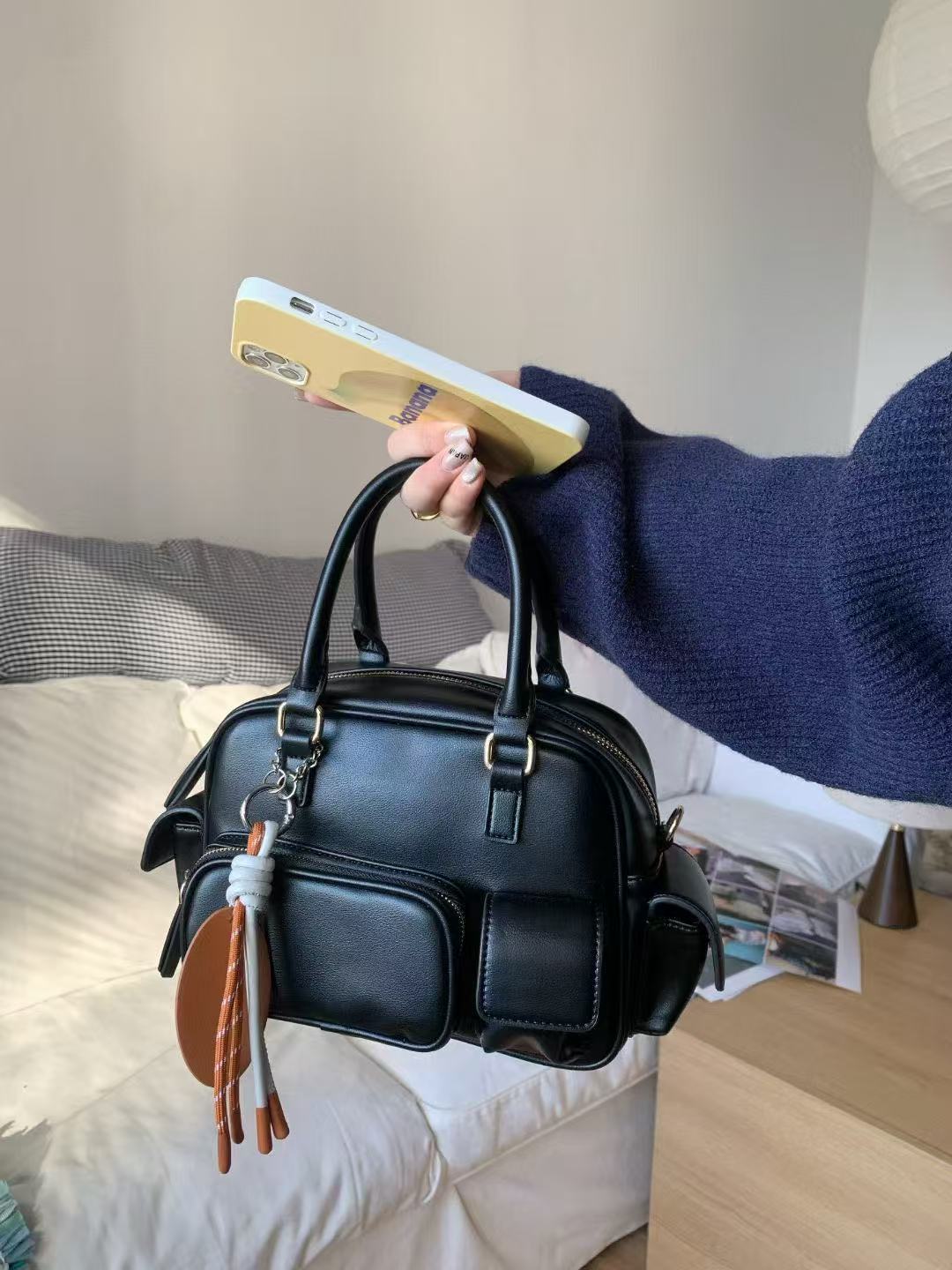 2025 New Style Multi-Pocket Baseball Handbag for Women - Versatile Boston Bag for Everyday Fashion 2025 New Style Multi-Pocket Baseball Handbag for Women - Versatile Boston Bag for Everyday Fashion