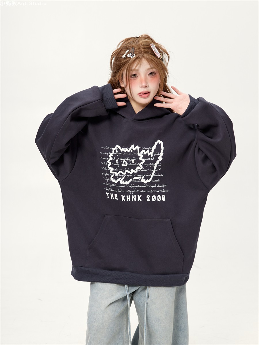 2025 Oversized White Hoodie for Women - Korean Style Lazy Fashion Sweatshirt for Spring & Autumn Couples 2025 Oversized White Hoodie for Women - Korean Style Lazy Fashion Sweatshirt for Spring & Autumn Couples