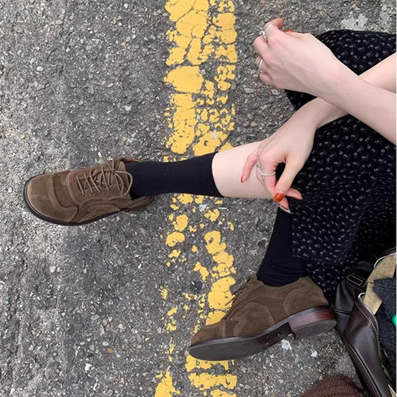 2025 Retro Lace-Up Derby Shoes in Genuine Leather - Versatile Flat Casual Loafers for Commuting and Everyday Wear 2025 Retro Lace-Up Derby Shoes in Genuine Leather - Versatile Flat Casual Loafers for Commuting and Everyday Wear