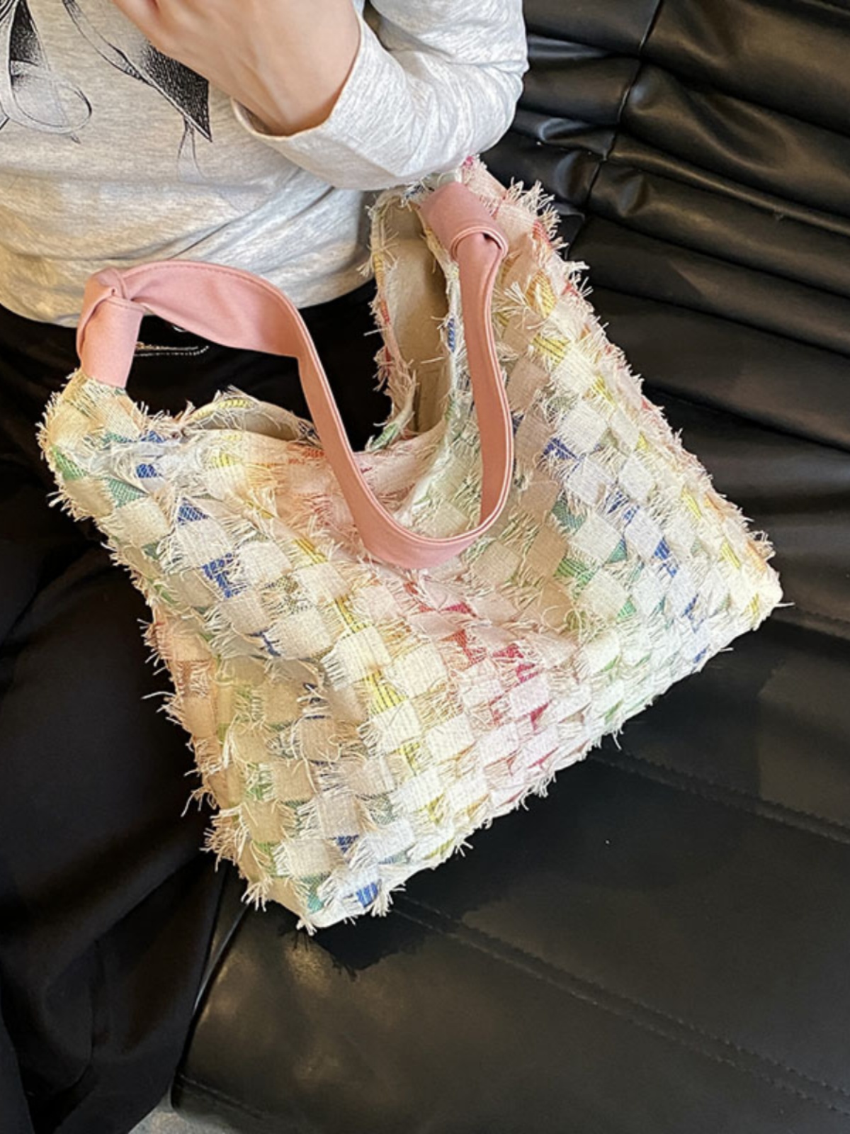 2025 Retro Large Capacity Denim Tote Bag for Women - Casual Shoulder Bag for Students & Commuting, Trendy Everyday Style 2025 Retro Large Capacity Denim Tote Bag for Women - Casual Shoulder Bag for Students & Commuting, Trendy Everyday Style