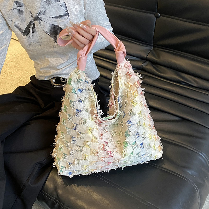 2025 Retro Large Capacity Denim Tote Bag for Women - Casual Shoulder Bag for Students & Commuting, Trendy Everyday Style