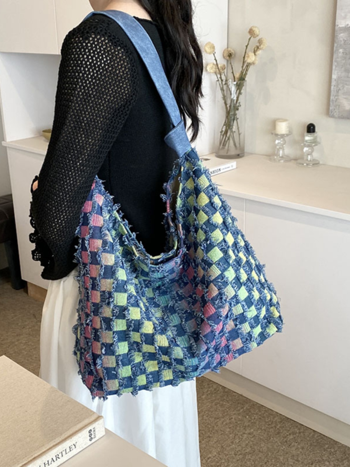 2025 Retro Large Capacity Denim Tote Bag for Women - Casual Shoulder Bag for Students & Commuting, Trendy Everyday Style 2025 Retro Large Capacity Denim Tote Bag for Women - Casual Shoulder Bag for Students & Commuting, Trendy Everyday Style