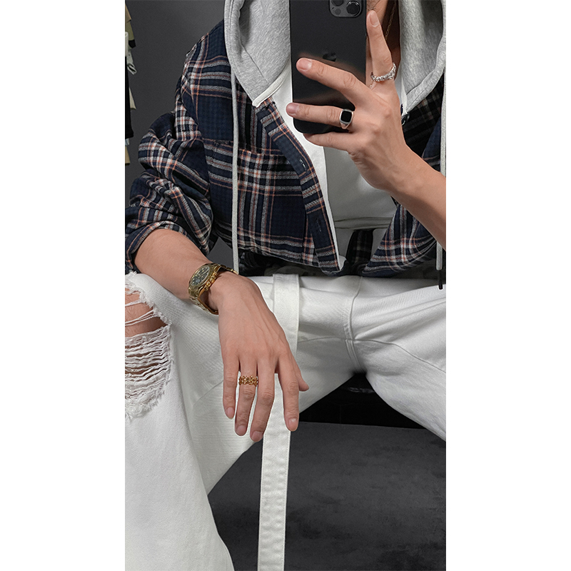 2025 Retro Loose Plaid Hooded Casual Shirt Jacket - Versatile Niche Fashion for 90s and Y2K Inspired Styles 2025 Retro Loose Plaid Hooded Casual Shirt Jacket - Versatile Niche Fashion for 90s and Y2K Inspired Styles