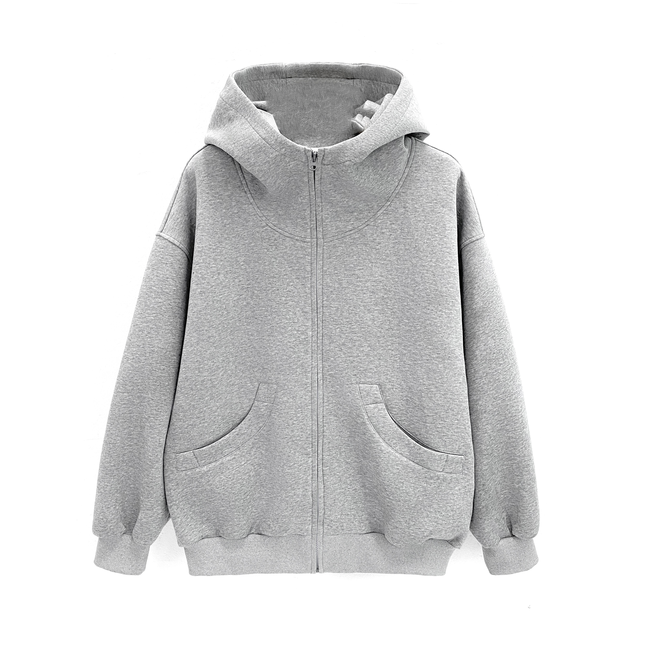 2025 Spring American Sports Style Shoulder Pad Cardigan Sweatshirt for Couples - Loose Casual Versatile Jacket