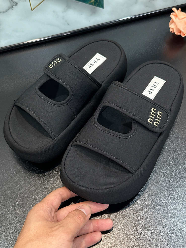 2025 Summer Platform Thick Sole Height-Increasing Velcro Women's Slippers - Casual Versatile European Style 2025 Summer Platform Thick Sole Height-Increasing Velcro Women's Slippers - Casual Versatile European Style