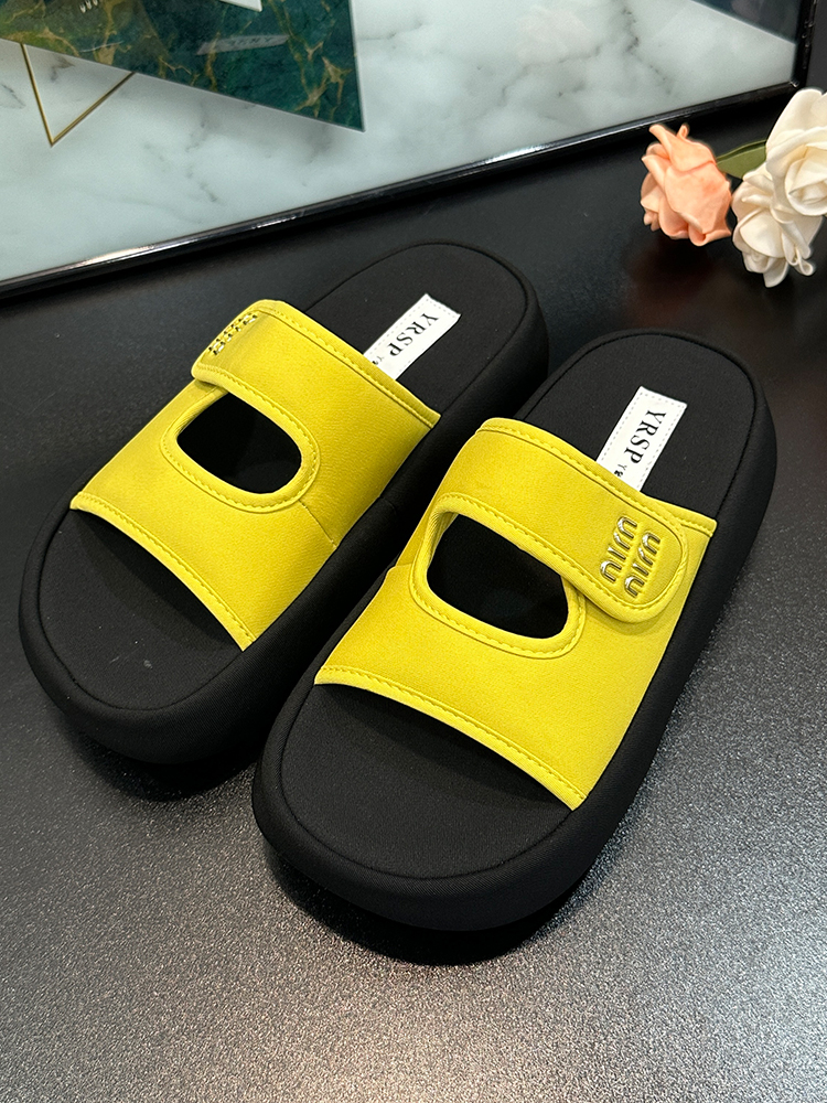 2025 Summer Platform Thick Sole Height-Increasing Velcro Women's Slippers - Casual Versatile European Style 2025 Summer Platform Thick Sole Height-Increasing Velcro Women's Slippers - Casual Versatile European Style
