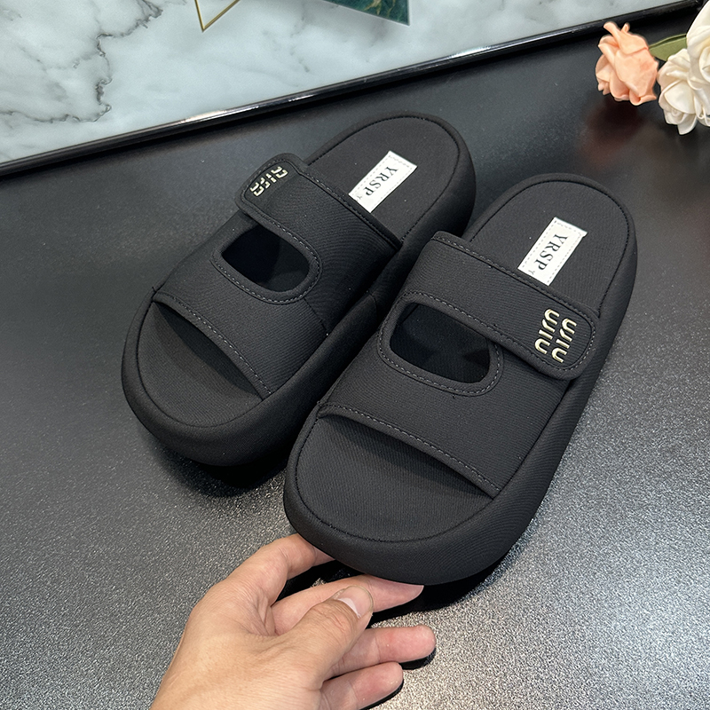 2025 Summer Platform Thick Sole Height-Increasing Velcro Women's Slippers - Casual Versatile European Style 2025 Summer Platform Thick Sole Height-Increasing Velcro Women's Slippers - Casual Versatile European Style