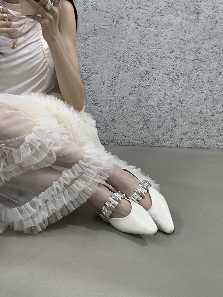 2025 Summer Women's Square Head Rivet Strap Closed-Toe Half Slippers - Height-Increasing French Style Slip-On Sandals 2025 Summer Women's Square Head Rivet Strap Closed-Toe Half Slippers - Height-Increasing French Style Slip-On Sandals