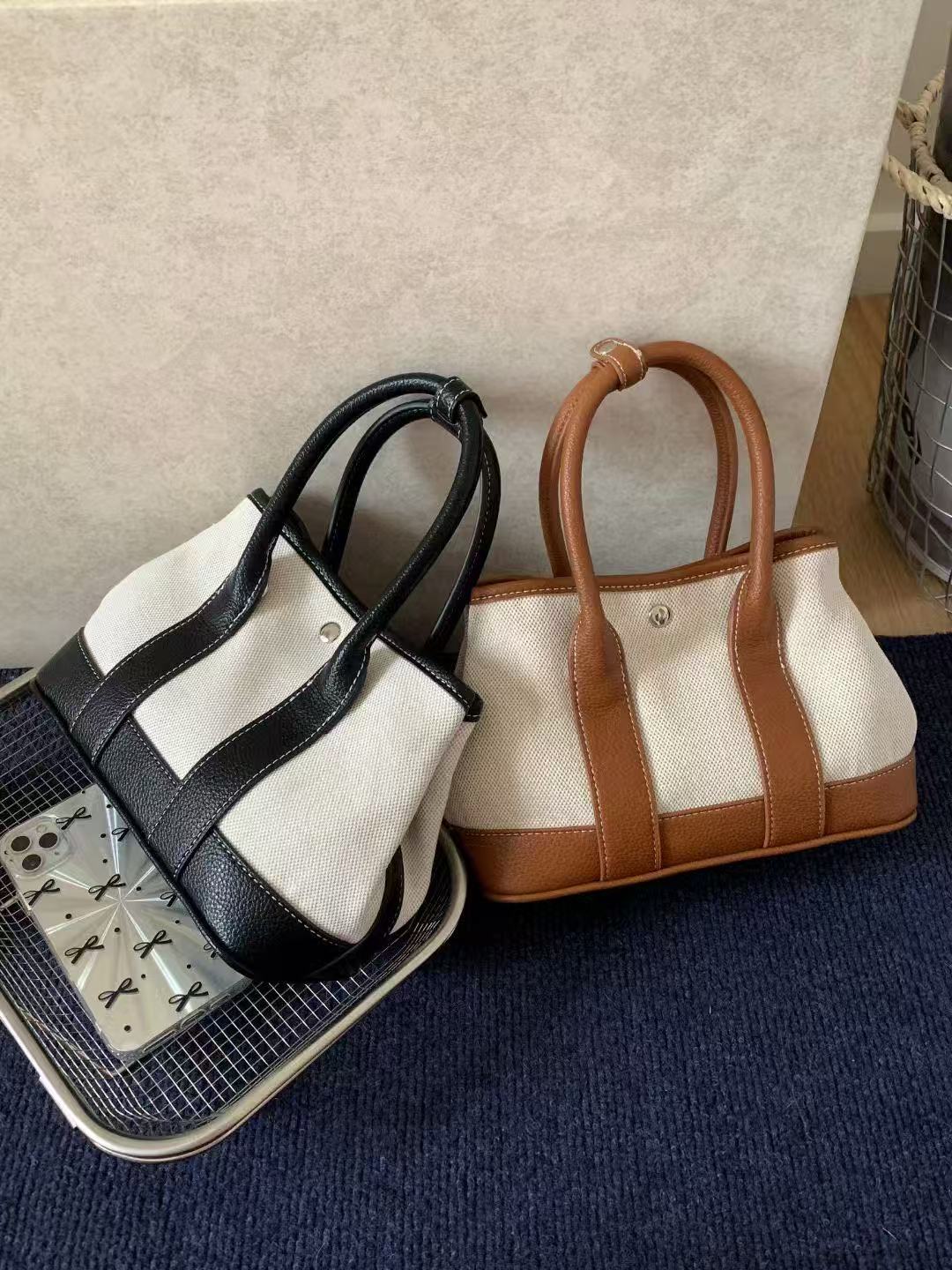 2025 Trendy Mini Canvas Garden Tote Bag - Women's Crossbody Handbag, Stylish Shoulder Bag for Everyday Use