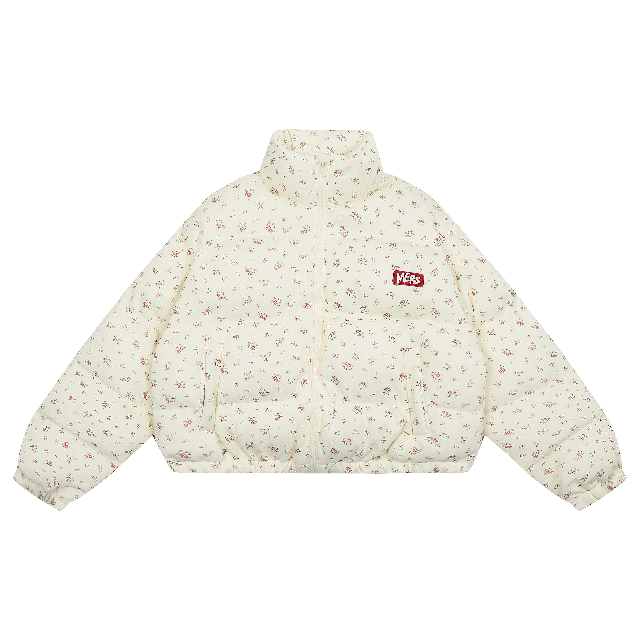 2025 Winter American Sweet Floral Cotton Jacket for Women - Short Thick Coat for Petite, Autumn and Winter Outerwear