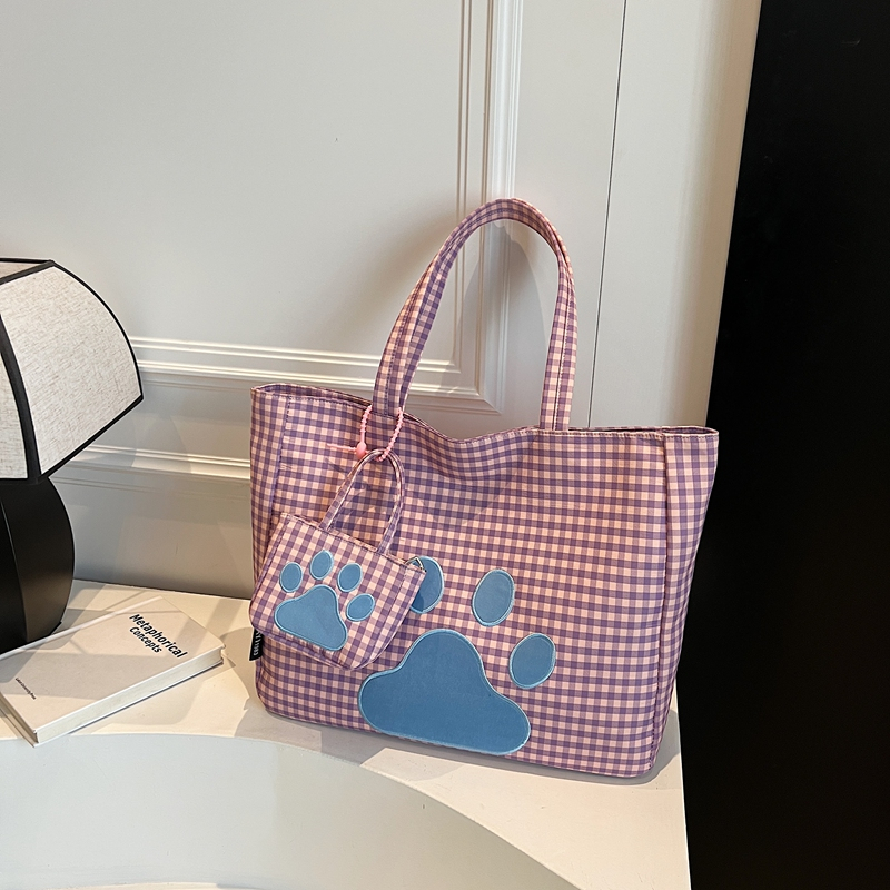 2025 Women's Canvas Foot-Shaped Tote Bag - Large Capacity Commuting Shoulder Bag for School & Everyday Use