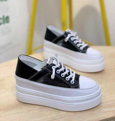 7cm Height-Increasing White Platform Sandals for Women - Breathable Mesh, Thick-Soled, Slimming Casual Summer Shoes 2025 7cm Height-Increasing White Platform Sandals for Women - Breathable Mesh, Thick-Soled, Slimming Casual Summer Shoes 2025