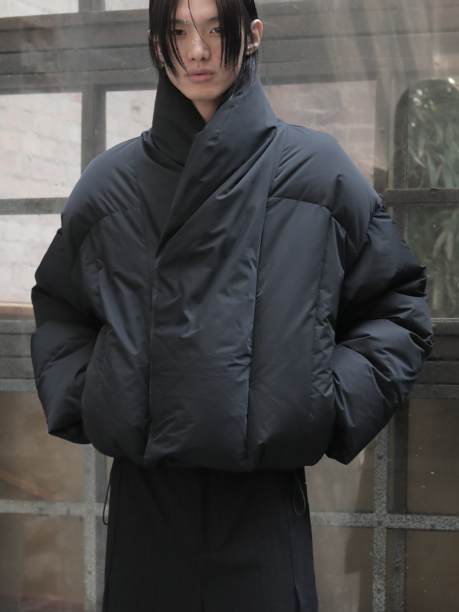 90% Goose Down Scarf Down Jacket with High Fill Power and Ribbed Cuffs - Stylish Winter Outerwear 90% Goose Down Scarf Down Jacket with High Fill Power and Ribbed Cuffs - Stylish Winter Outerwear