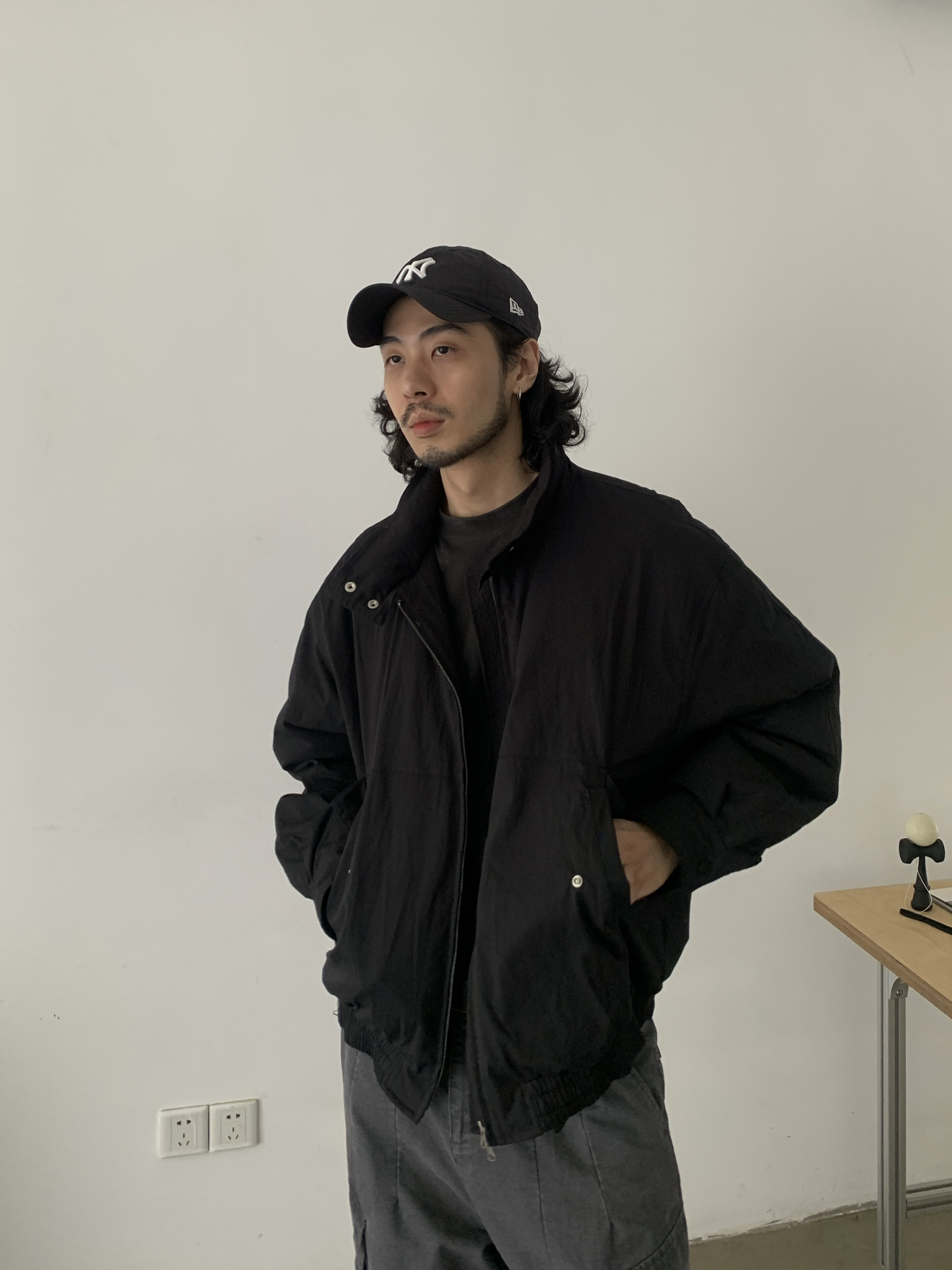 90s Style Loose Casual White Duck Down Jacket for Men and Women - Thick Stand Collar Vintage Winter Coat