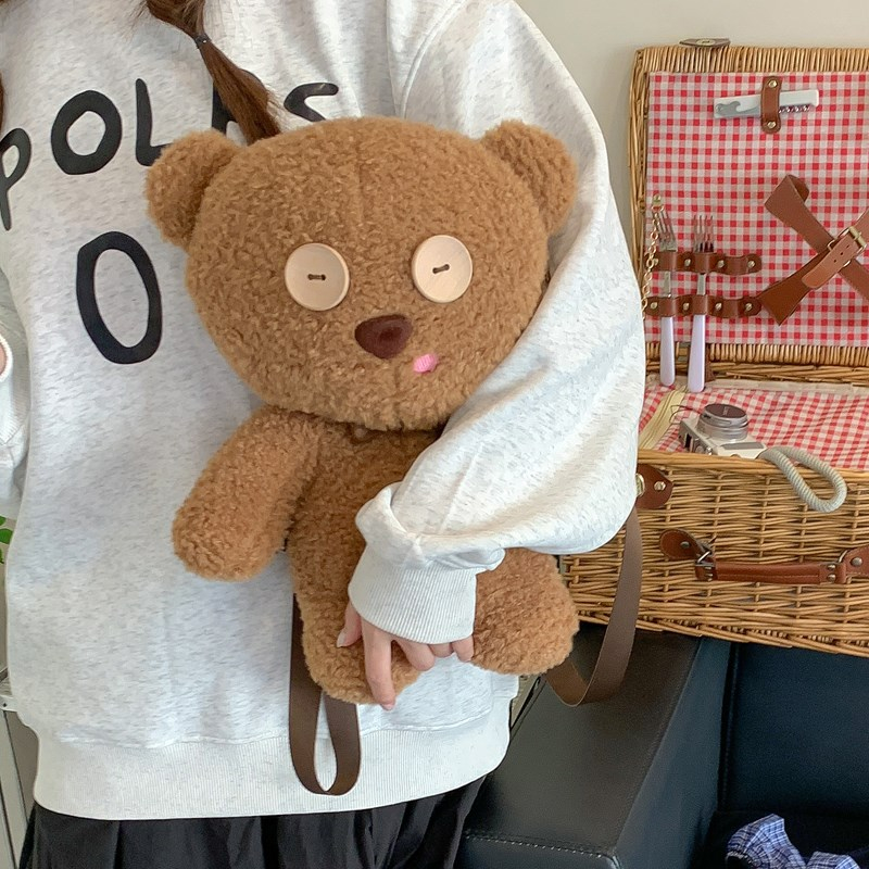 Adorable Cartoon Bear Plush Toy Backpack for Girls - Cute Gift for Birthdays, Perfect for Kids' Travel and Everyday Use Adorable Cartoon Bear Plush Toy Backpack for Girls - Cute Gift for Birthdays, Perfect for Kids' Travel and Everyday Use