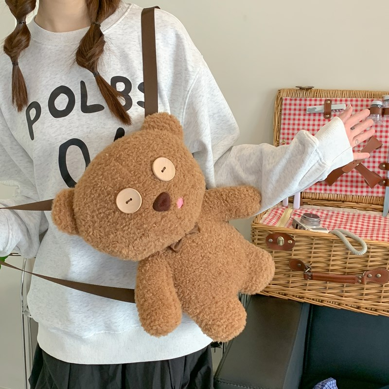 Adorable Cartoon Bear Plush Toy Backpack for Girls - Cute Gift for Birthdays, Perfect for Kids' Travel and Everyday Use Adorable Cartoon Bear Plush Toy Backpack for Girls - Cute Gift for Birthdays, Perfect for Kids' Travel and Everyday Use