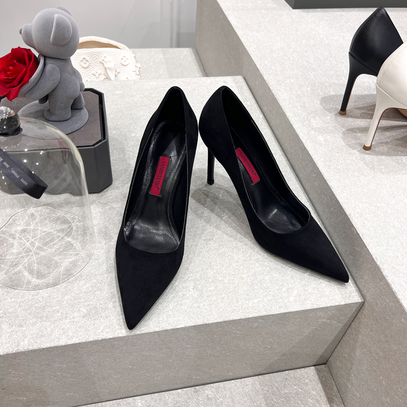 All-Black Pointed Ultra-High Heel Stiletto Shoes for Women - Sexy Shallow Mouth Design, Perfect for Night Out and Y2K Fashion All-Black Pointed Ultra-High Heel Stiletto Shoes for Women - Sexy Shallow Mouth Design, Perfect for Night Out and Y2K Fashion