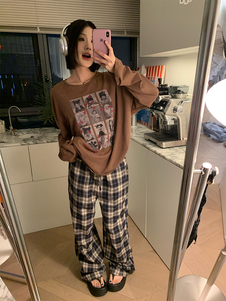 American Creative Portrait Printed Long Sleeve T-Shirt for Couples - Casual Loose Fit Top for Spring/Summer 2025 American Creative Portrait Printed Long Sleeve T-Shirt for Couples - Casual Loose Fit Top for Spring/Summer 2025