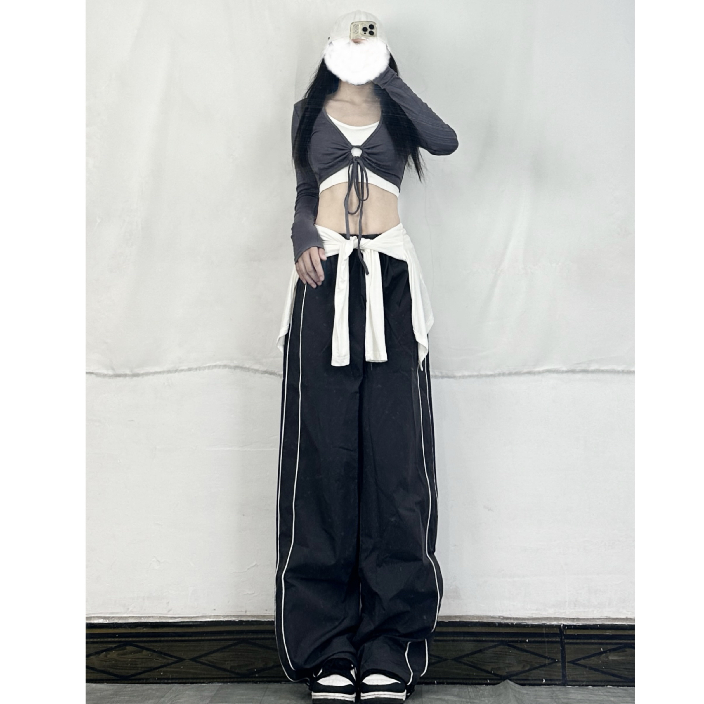 American Retro Camouflage Printed Multi-Pocket Wide-Leg Tapered Work Pants for Women - Street Style Fashion American Retro Camouflage Printed Multi-Pocket Wide-Leg Tapered Work Pants for Women - Street Style Fashion