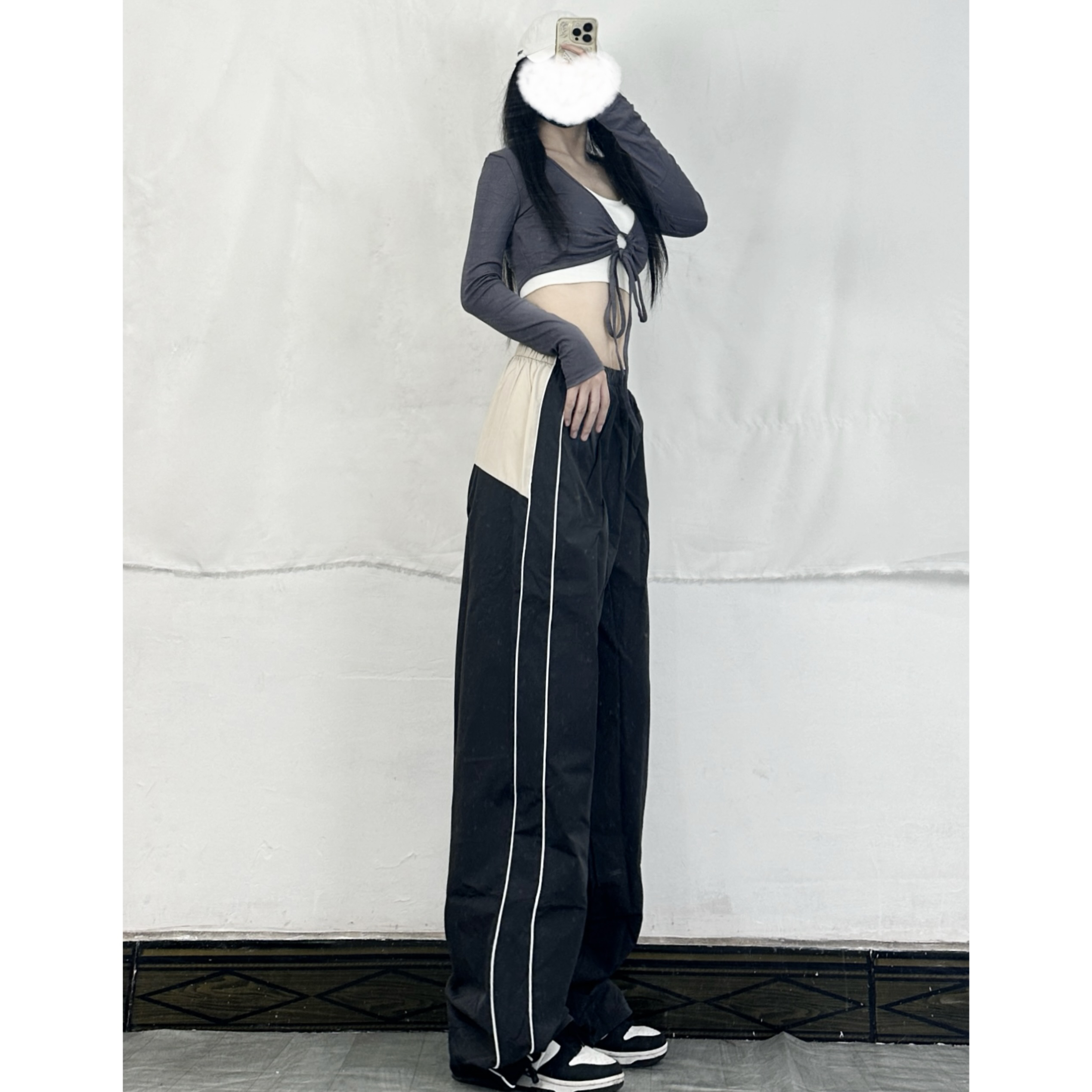 American Retro Camouflage Printed Multi-Pocket Wide-Leg Tapered Work Pants for Women - Street Style Fashion American Retro Camouflage Printed Multi-Pocket Wide-Leg Tapered Work Pants for Women - Street Style Fashion