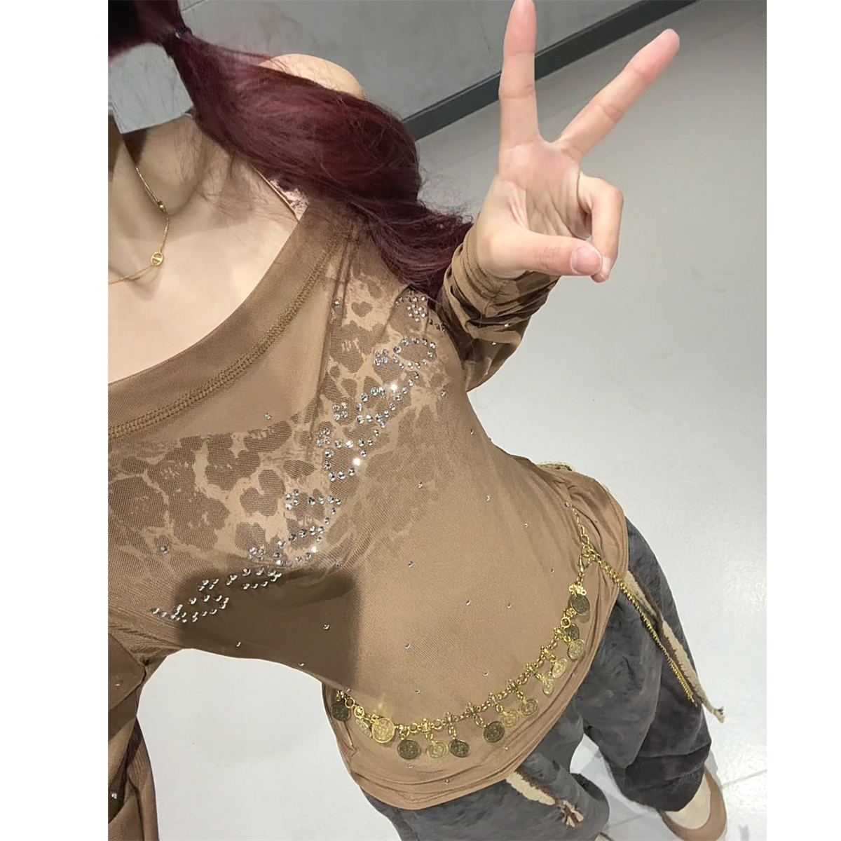 American Retro Coffee Color Drawstring Casual Pants for Women - Elastic Waist Long Sporty Trousers for Autumn Winter Dance American Retro Coffee Color Drawstring Casual Pants for Women - Elastic Waist Long Sporty Trousers for Autumn Winter Dance