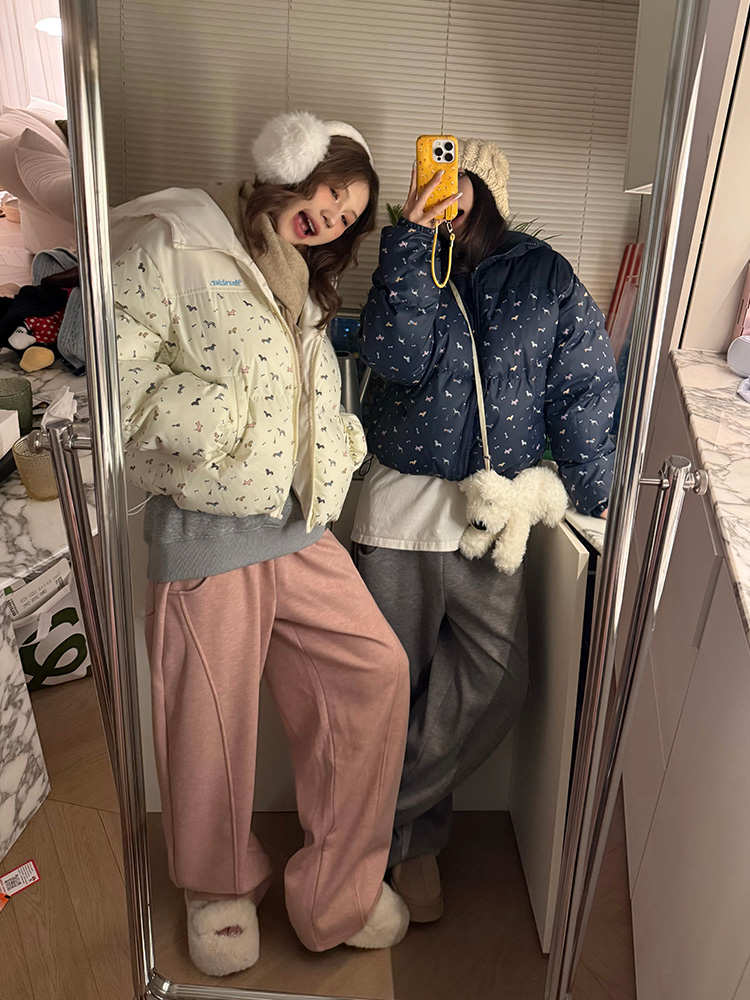 American Retro Draped Curved Knife Fleece Sweatpants for Men and Women - Loose Sports Casual Floor-Length Pants