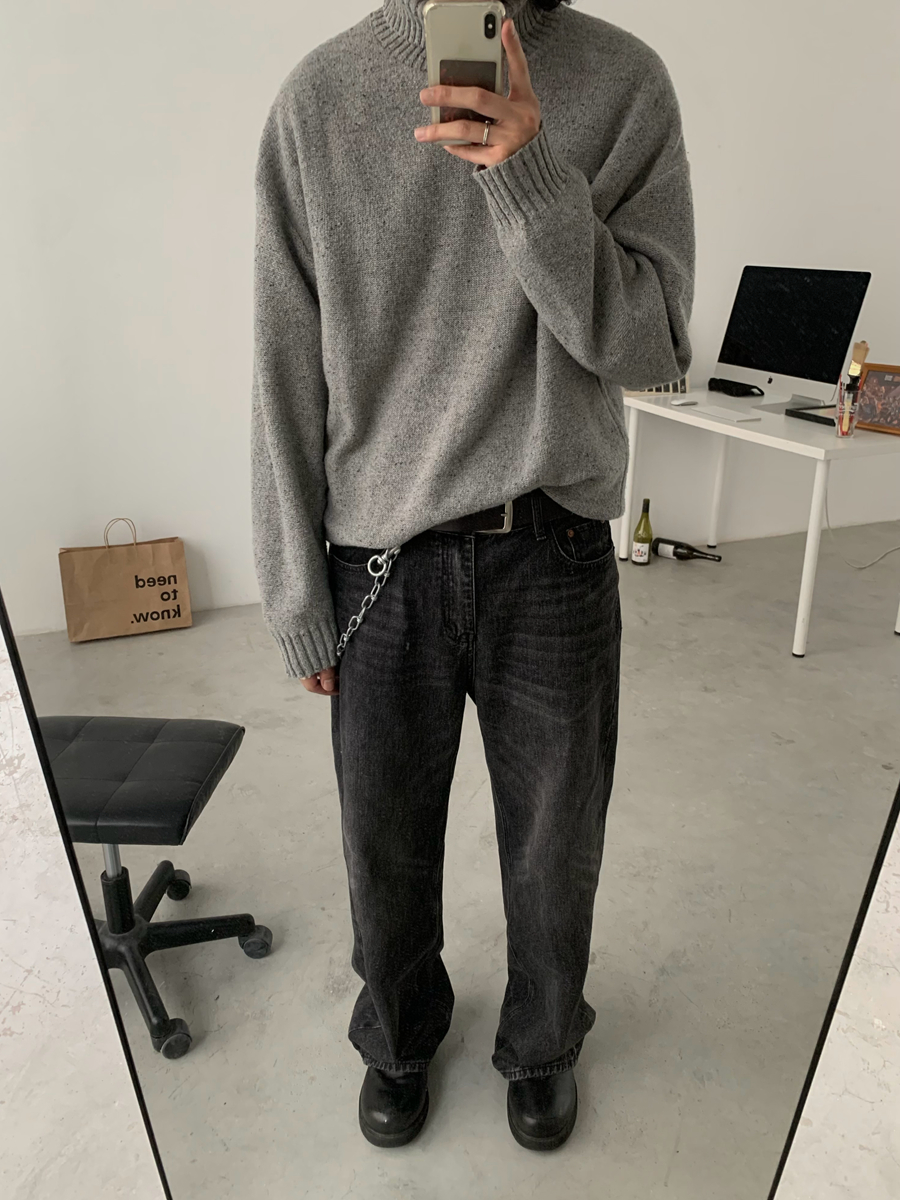 American Retro High-Neck Wool Knitted Sweater for Men, Loose Fit Japanese Style Pullover, Trendy Solid Color Fashion Top American Retro High-Neck Wool Knitted Sweater for Men, Loose Fit Japanese Style Pullover, Trendy Solid Color Fashion Top