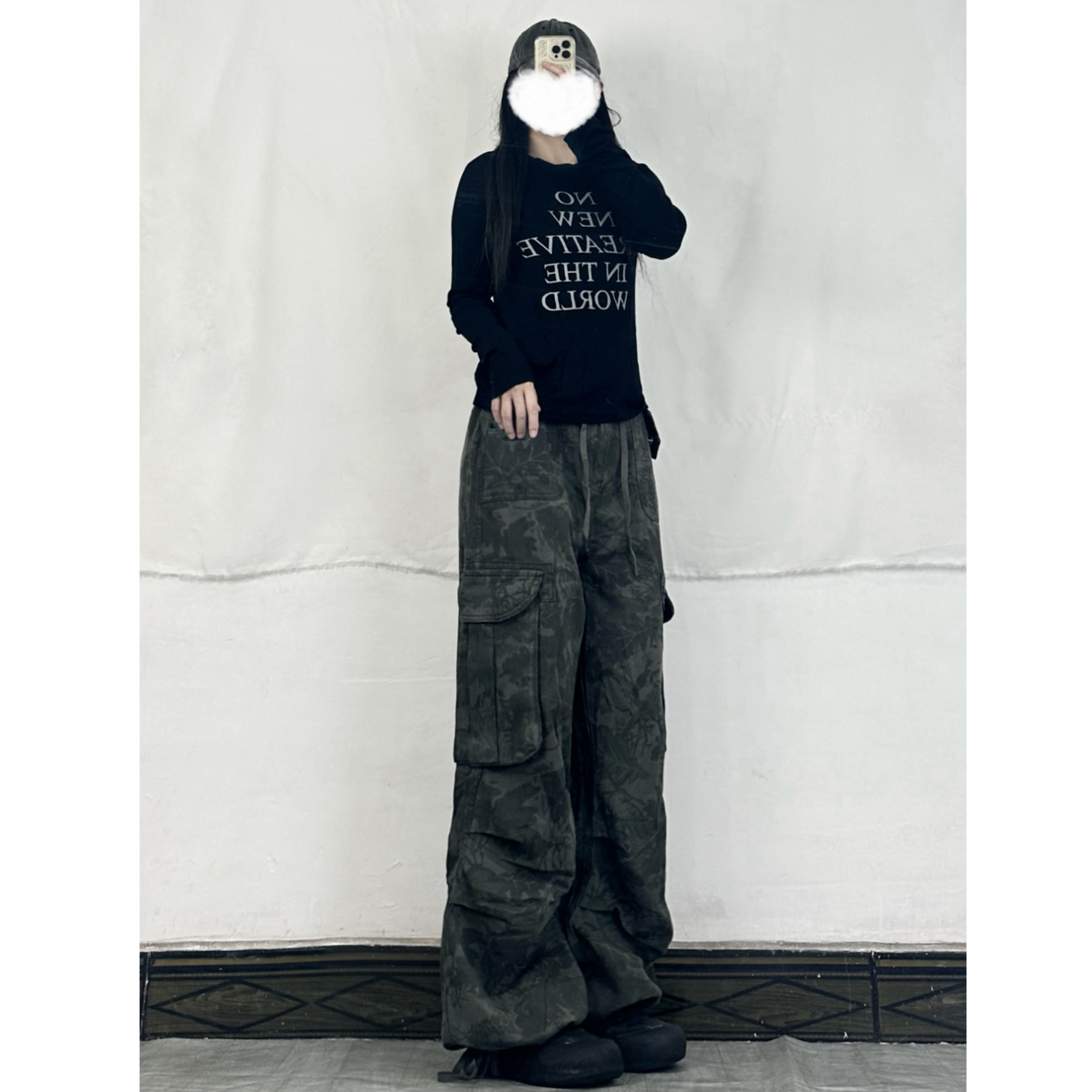 American Retro Hip-Hop Camouflage Multi-Pocket Work Pants for Women with Letter Print Jazz Top – Y2K Style Outfit American Retro Hip-Hop Camouflage Multi-Pocket Work Pants for Women with Letter Print Jazz Top – Y2K Style Outfit