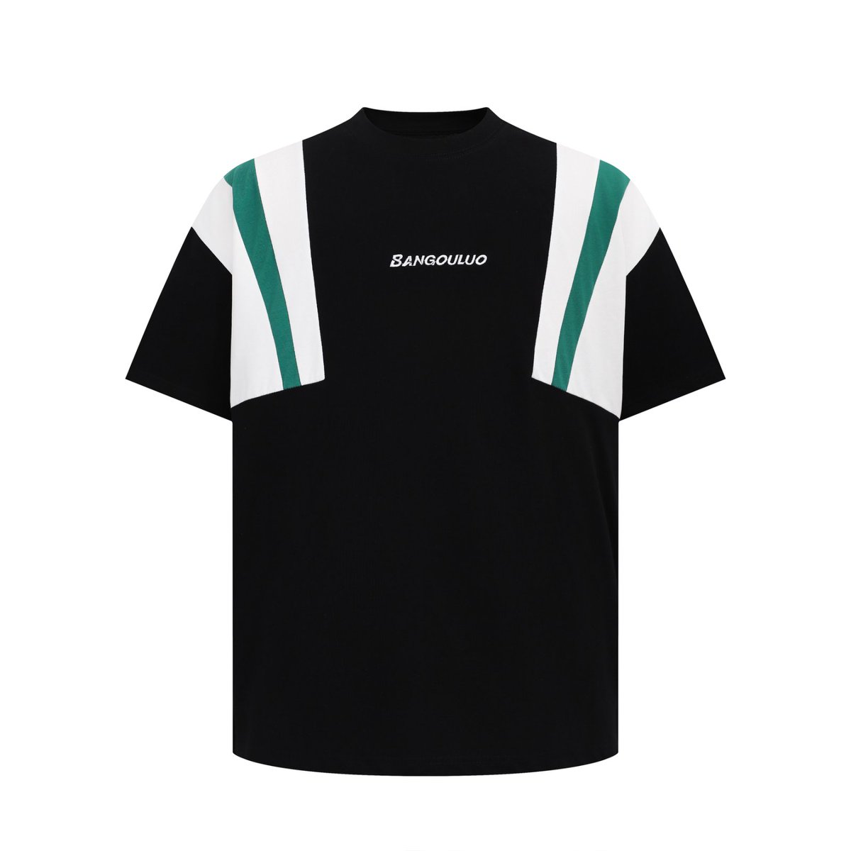 American Retro Patchwork Gray Round Neck Short Sleeve T-Shirt for Women - Trendy Loose Summer Top 2025 American Retro Patchwork Gray Round Neck Short Sleeve T-Shirt for Women - Trendy Loose Summer Top 2025