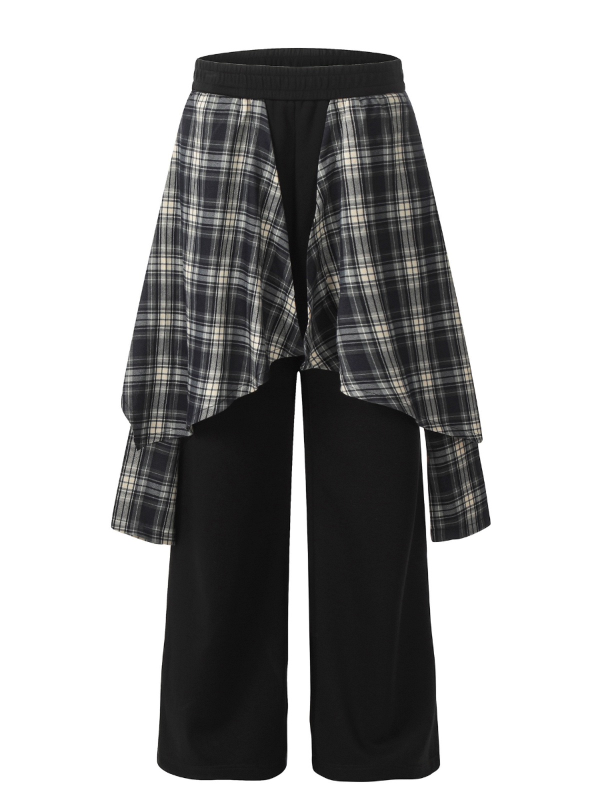 American Retro Plaid Wide-Leg Jazz Dance Pants for Women - Spliced Hip-Hop Design, Loose Fit, Trendy 90s Style American Retro Plaid Wide-Leg Jazz Dance Pants for Women - Spliced Hip-Hop Design, Loose Fit, Trendy 90s Style