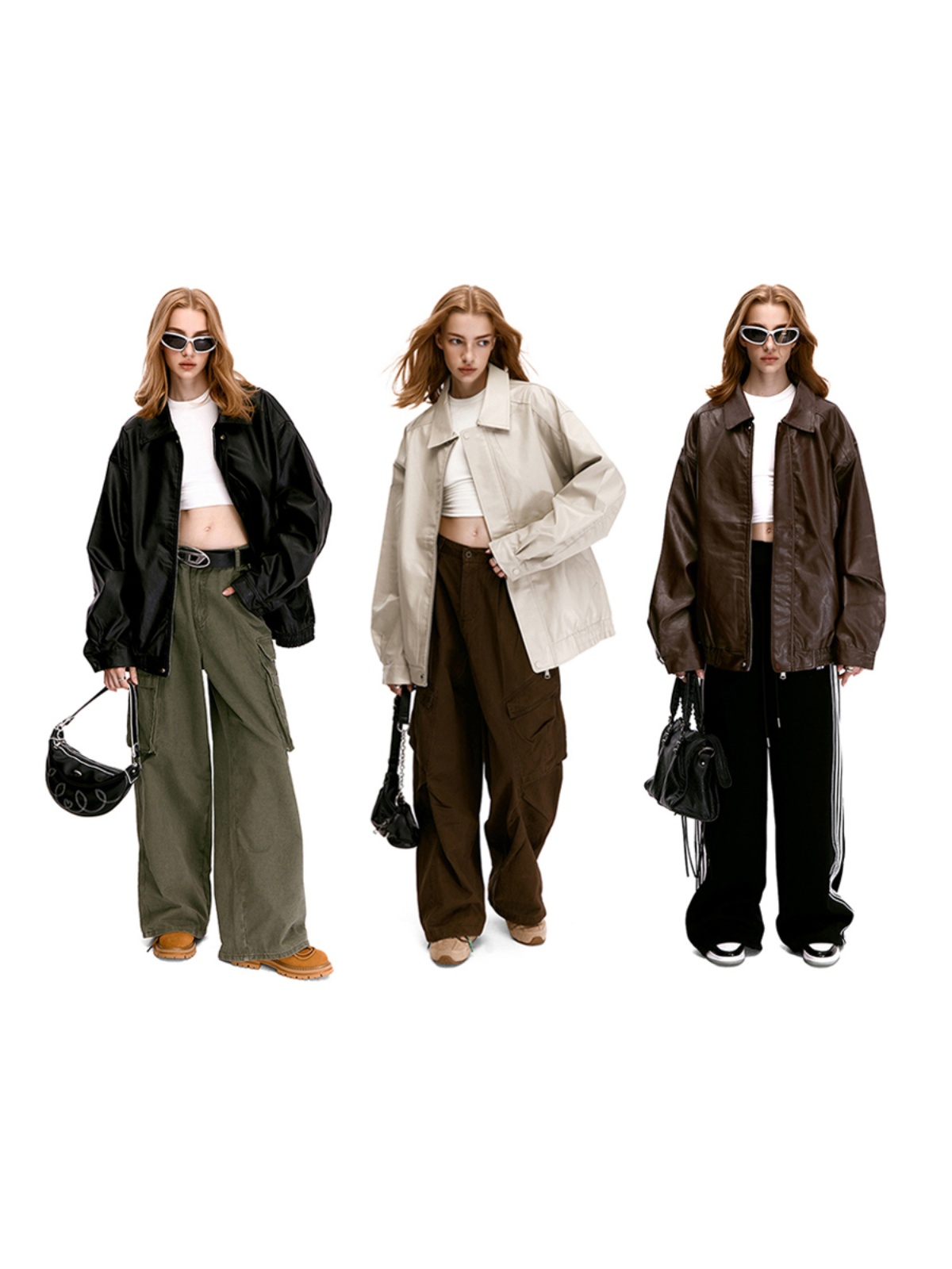 American Retro PU Leather Jacket for Men and Women, Loose Fit, Stylish Motorcycle Wear, High Street Trendy Fashion American Retro PU Leather Jacket for Men and Women, Loose Fit, Stylish Motorcycle Wear, High Street Trendy Fashion