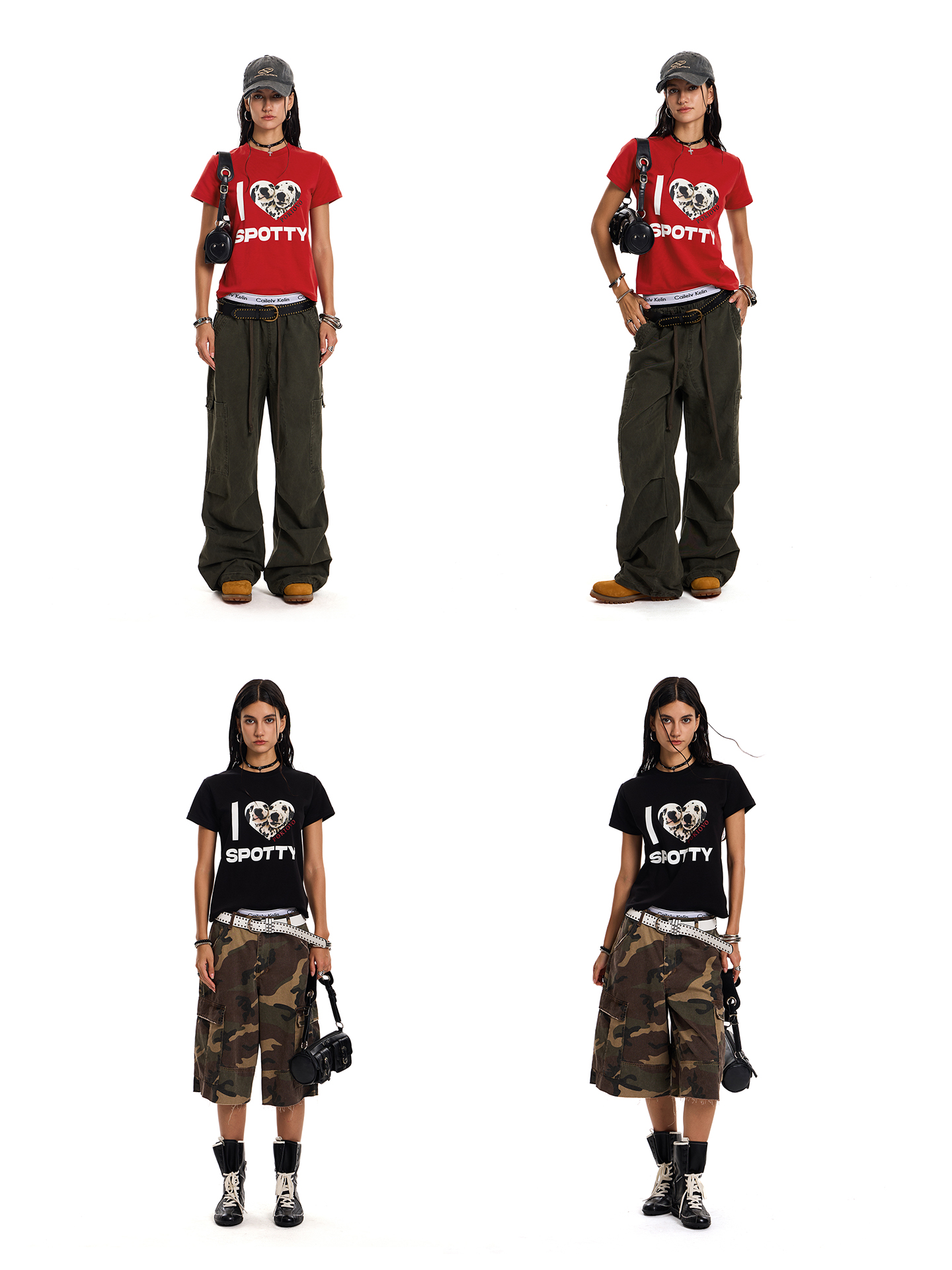 American Retro Small Dog Print Short Sleeve T-Shirt for Men and Women, Summer Loose Fit Slimming Top, Trendy Casual Style American Retro Small Dog Print Short Sleeve T-Shirt for Men and Women, Summer Loose Fit Slimming Top, Trendy Casual Style