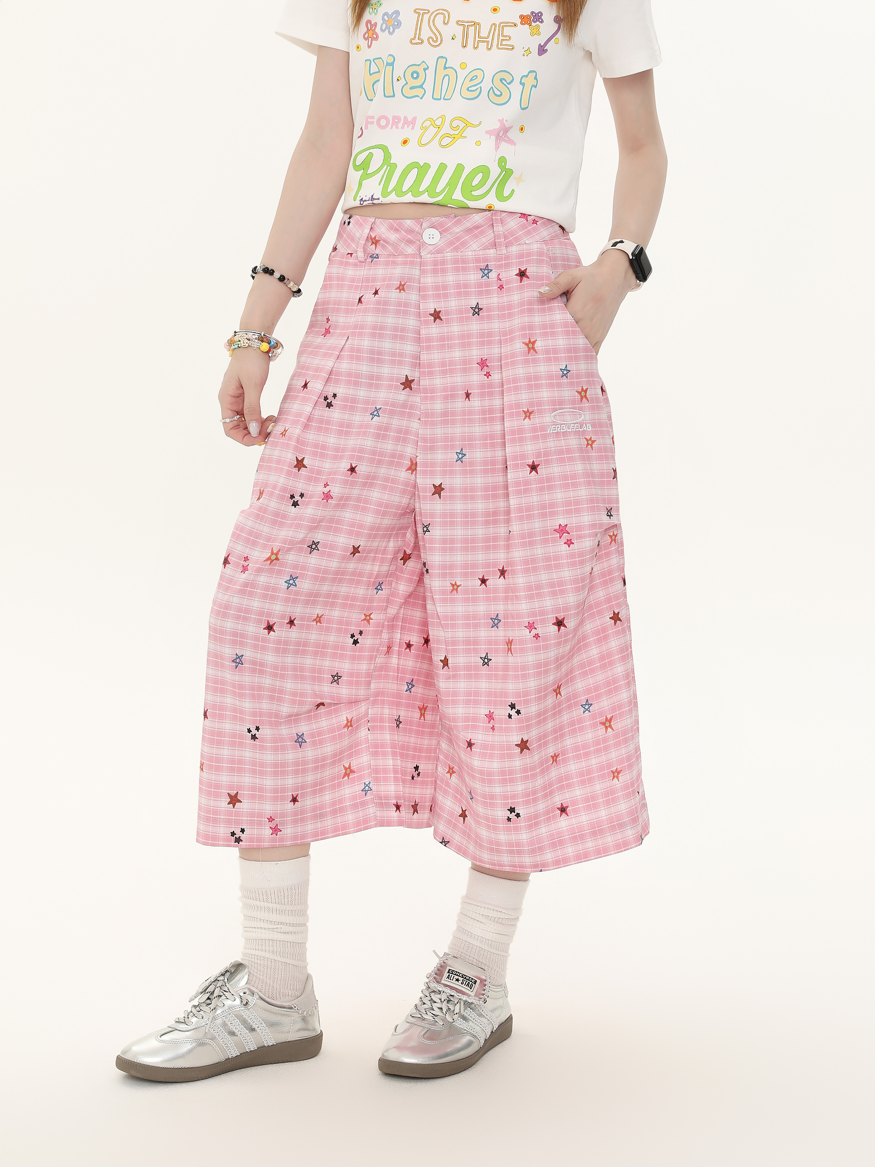 American Retro Star Print Casual Wide-Leg Pants for Women - Trendy Summer Loose Slim Fit Fashion American Retro Star Print Casual Wide-Leg Pants for Women - Trendy Summer Loose Slim Fit Fashion