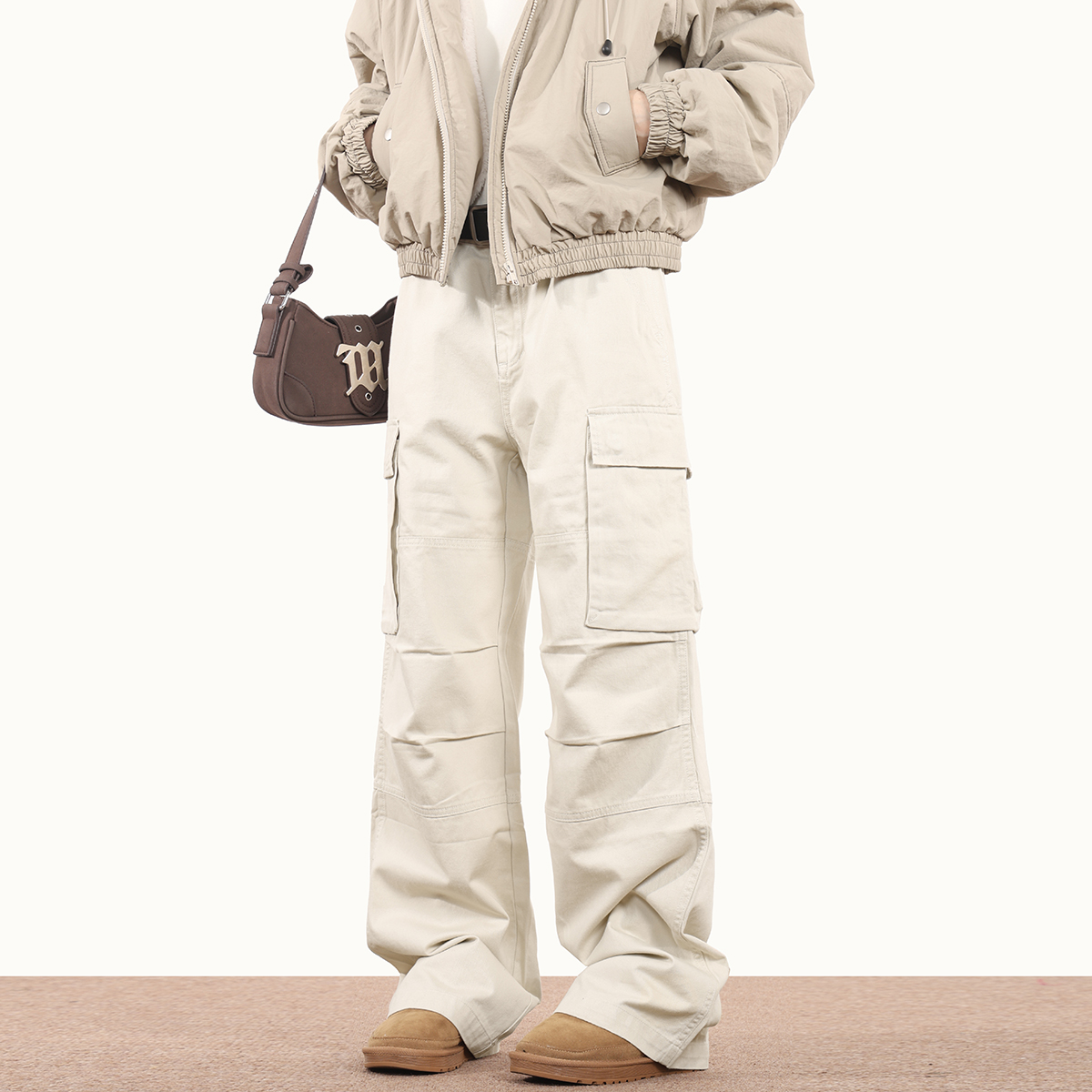 American-Style Straight Multi-Pocket Pleated Work Pants for Men and Women - Loose Fit Street Hip-Hop Dance Style