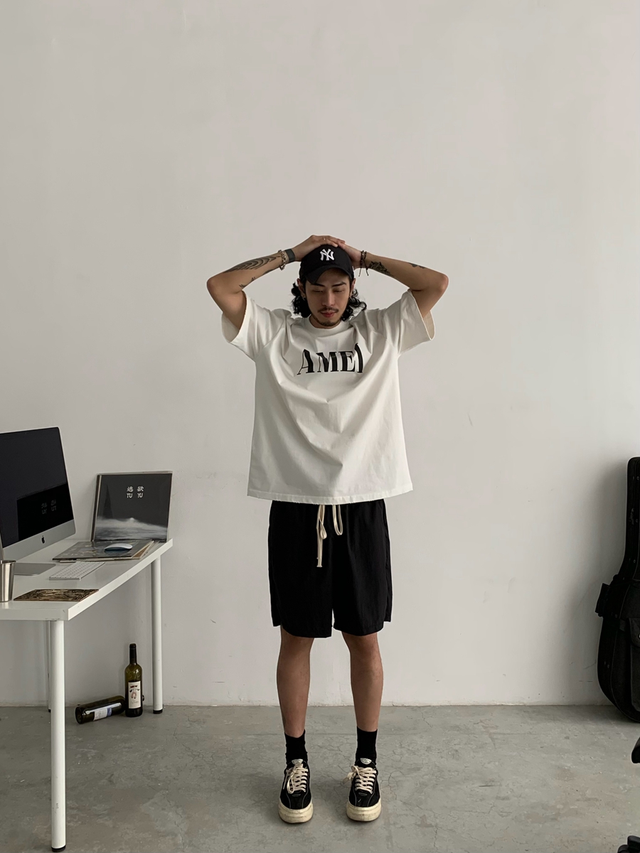 American Vintage Minimalist Aesthetic Unisex Quick-Dry Solid Color Five-Point Sports Shorts - Trendy 90s Loose Fit