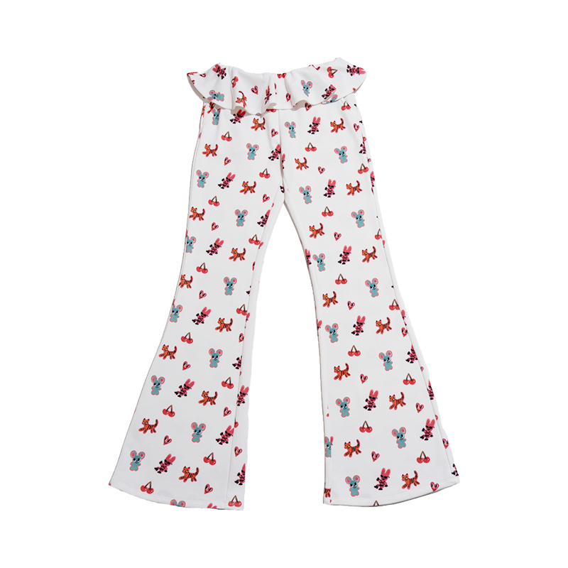 Artist-Inspired Tiger and Rabbit Graphic Set - Playful Y2K Aesthetic T-shirt and Pants Ensemble for Unique Style Artist-Inspired Tiger and Rabbit Graphic Set - Playful Y2K Aesthetic T-shirt and Pants Ensemble for Unique Style