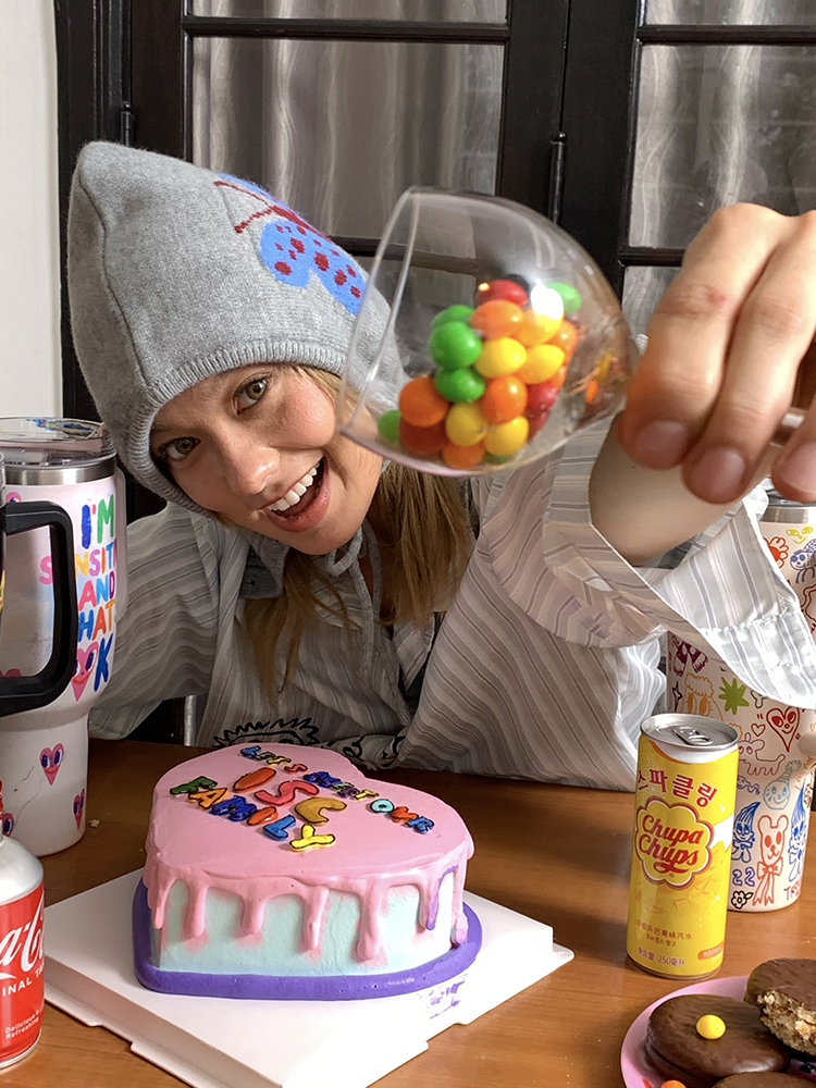 Artist Printed Balaclava Scarf Hat Earmuff â€“ Trendy 90s-Inspired Winter Accessory for Cozy Style