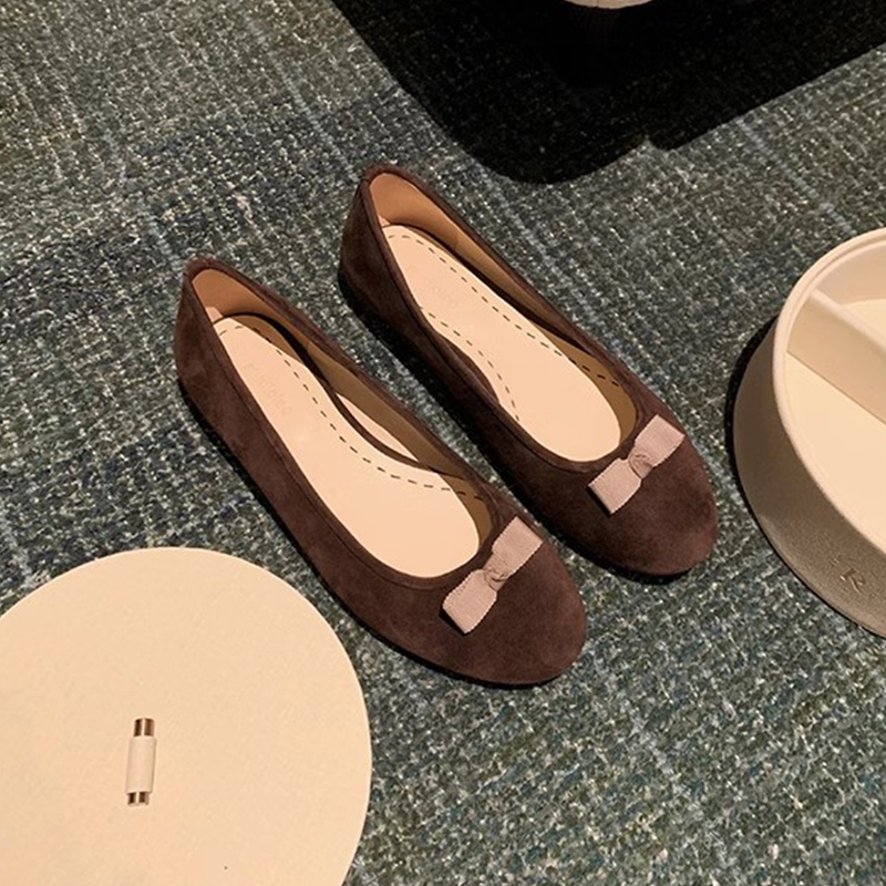 Autumn 2025 Genuine Leather Bow Tie Shallow Mouth Ballet Flats Women French Style Mary Jane Shoes Autumn 2025 Genuine Leather Bow Tie Shallow Mouth Ballet Flats Women French Style Mary Jane Shoes