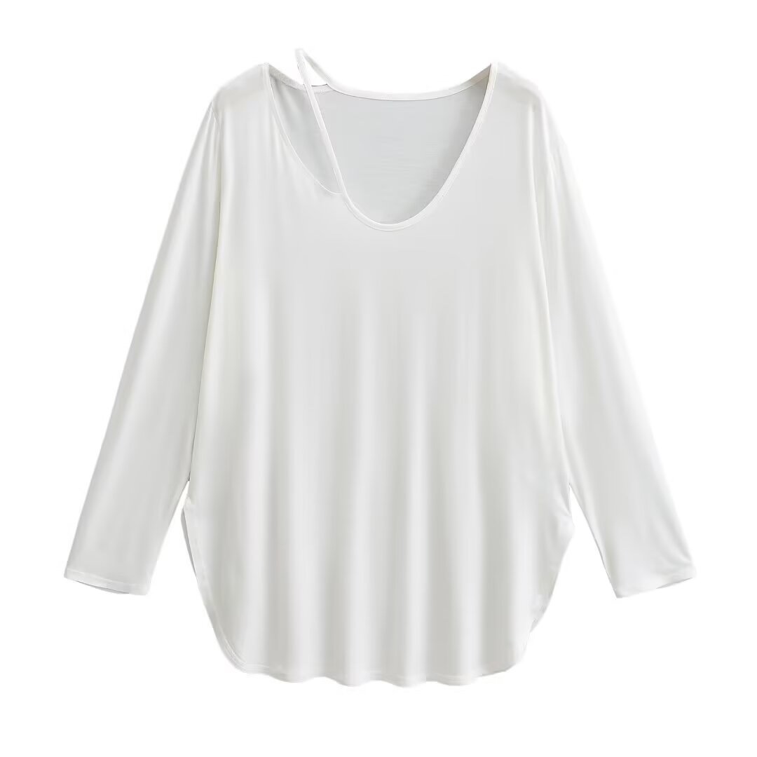 Autumn Long Sleeve Loose Fit Jazz Dance Cover-Up Top for Women, Sporty Fitness T-Shirt, Trendy Casual Style Autumn Long Sleeve Loose Fit Jazz Dance Cover-Up Top for Women, Sporty Fitness T-Shirt, Trendy Casual Style