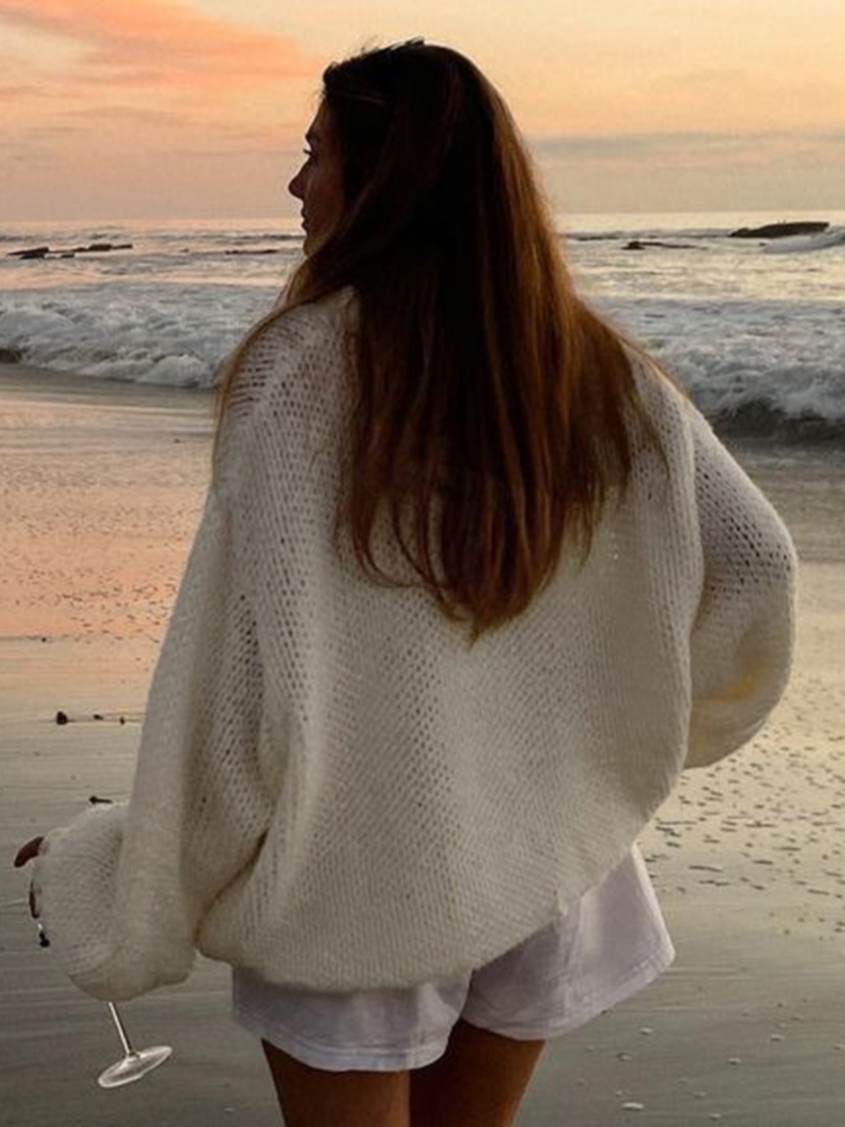 Autumn Loose Casual Long Sleeve Sweater - Round Neck Thin Semi-Transparent Trendy Top for Effortless Style Autumn Loose Casual Long Sleeve Sweater - Round Neck Thin Semi-Transparent Trendy Top for Effortless Style