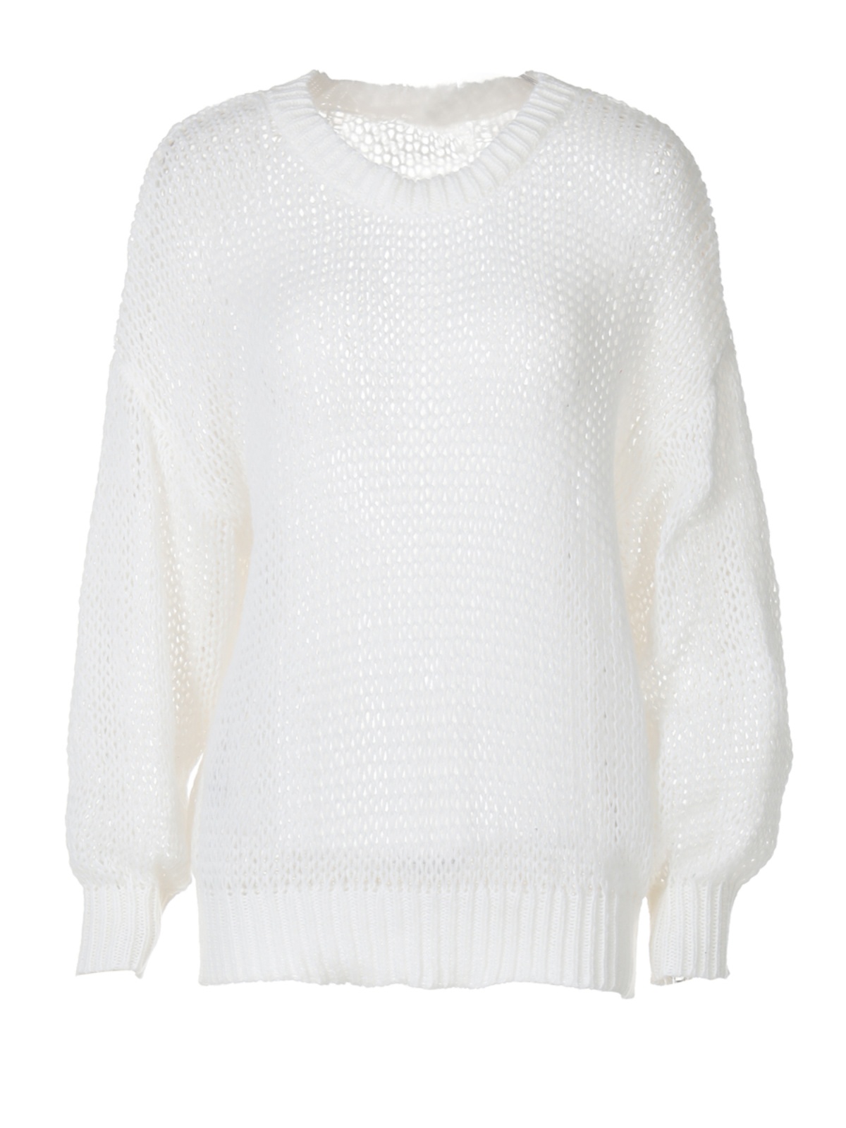 Autumn Loose Casual Long Sleeve Sweater - Round Neck Thin Semi-Transparent Trendy Top for Effortless Style Autumn Loose Casual Long Sleeve Sweater - Round Neck Thin Semi-Transparent Trendy Top for Effortless Style