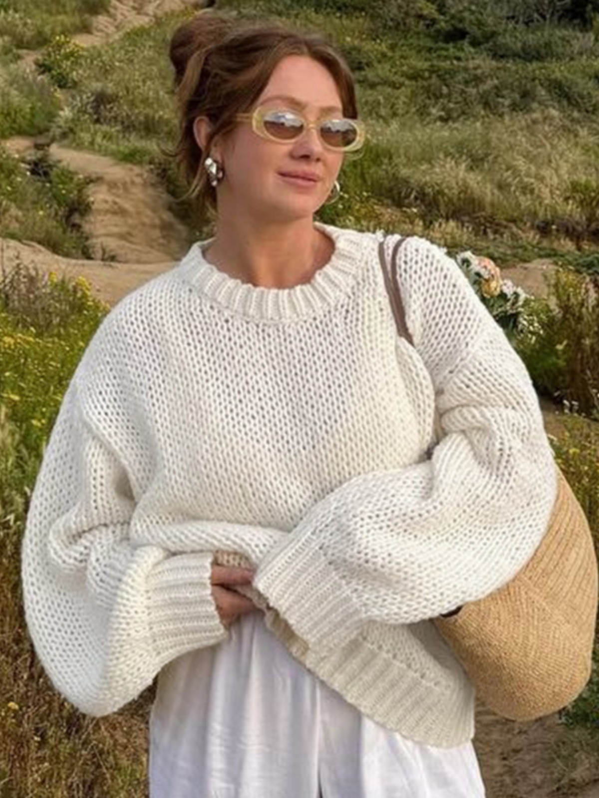 Autumn Loose Casual Long Sleeve Sweater - Round Neck Thin Semi-Transparent Trendy Top for Effortless Style Autumn Loose Casual Long Sleeve Sweater - Round Neck Thin Semi-Transparent Trendy Top for Effortless Style