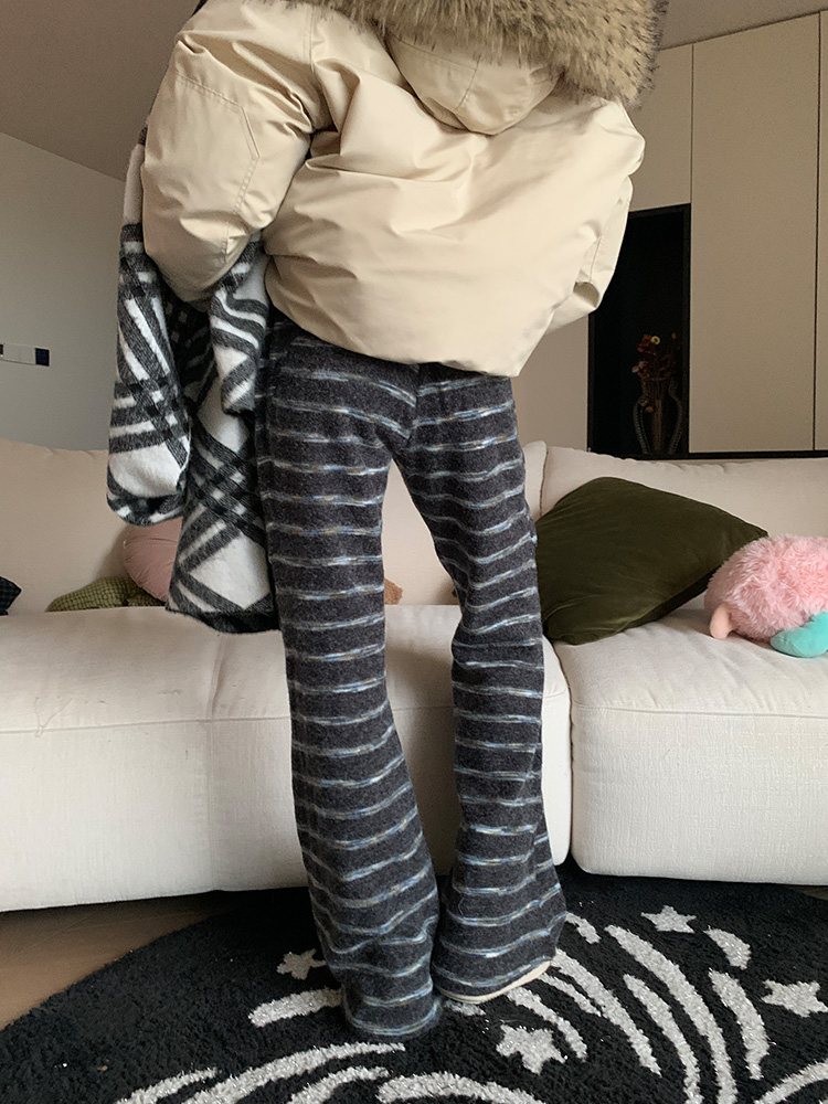 Autumn Winter 2025 Women's American Vintage Striped Casual Pants - Soft Comfortable Draped Straight Leg Long Trousers Autumn Winter 2025 Women's American Vintage Striped Casual Pants - Soft Comfortable Draped Straight Leg Long Trousers