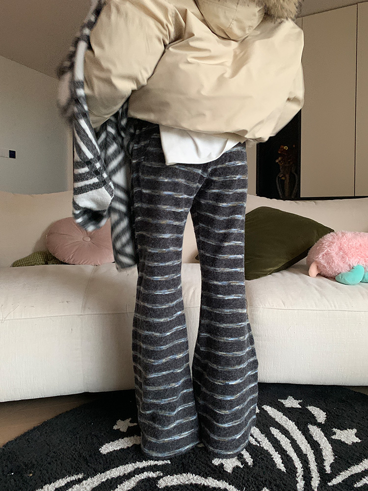 Autumn Winter 2025 Women's American Vintage Striped Casual Pants - Soft Comfortable Draped Straight Leg Long Trousers Autumn Winter 2025 Women's American Vintage Striped Casual Pants - Soft Comfortable Draped Straight Leg Long Trousers