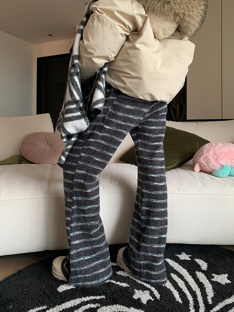 Autumn Winter 2025 Women's American Vintage Striped Casual Pants - Soft Comfortable Draped Straight Leg Long Trousers Autumn Winter 2025 Women's American Vintage Striped Casual Pants - Soft Comfortable Draped Straight Leg Long Trousers